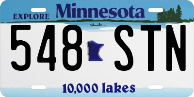 MN license plate 548STN
