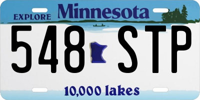 MN license plate 548STP