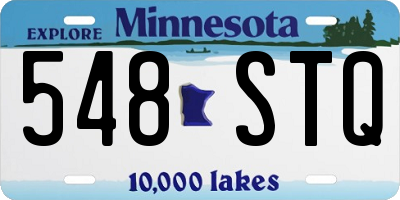 MN license plate 548STQ