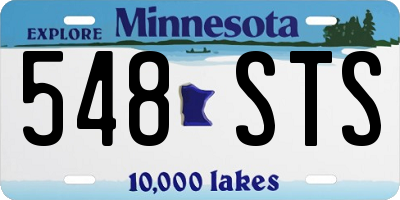 MN license plate 548STS