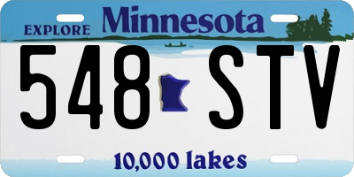 MN license plate 548STV