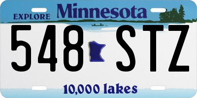 MN license plate 548STZ