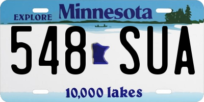 MN license plate 548SUA