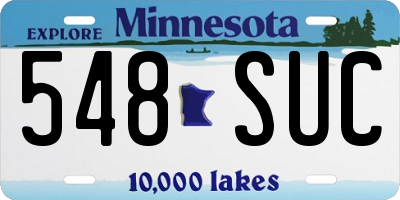 MN license plate 548SUC