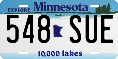 MN license plate 548SUE