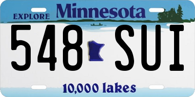 MN license plate 548SUI