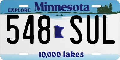 MN license plate 548SUL