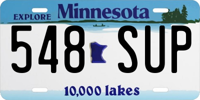 MN license plate 548SUP