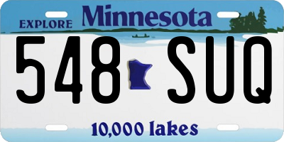 MN license plate 548SUQ