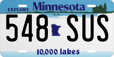 MN license plate 548SUS