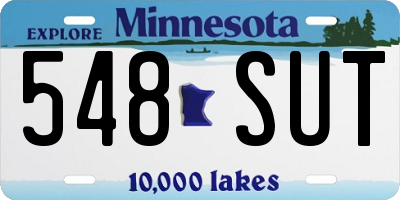 MN license plate 548SUT