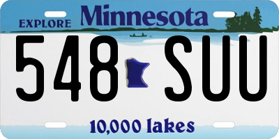 MN license plate 548SUU