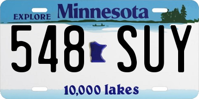 MN license plate 548SUY
