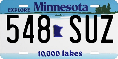 MN license plate 548SUZ