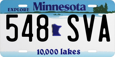 MN license plate 548SVA