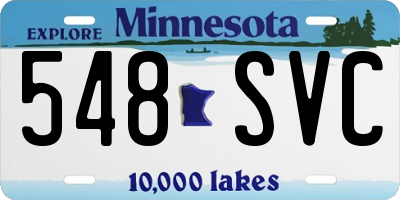 MN license plate 548SVC