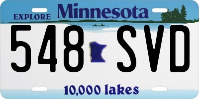 MN license plate 548SVD
