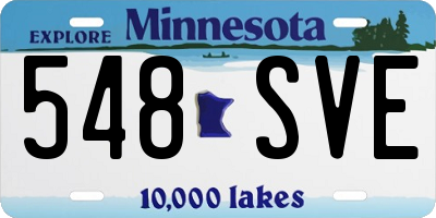 MN license plate 548SVE