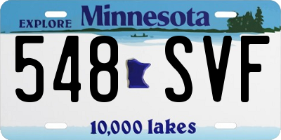 MN license plate 548SVF