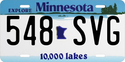 MN license plate 548SVG