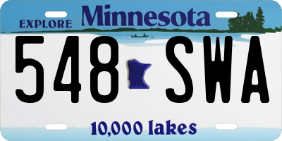 MN license plate 548SWA