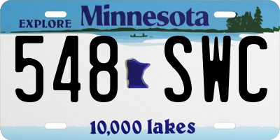 MN license plate 548SWC