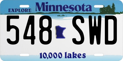 MN license plate 548SWD