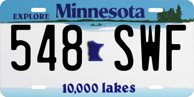 MN license plate 548SWF