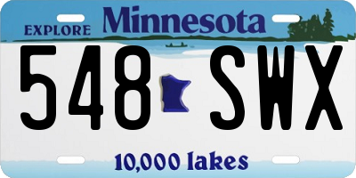 MN license plate 548SWX