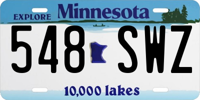 MN license plate 548SWZ
