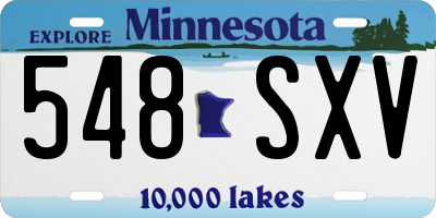 MN license plate 548SXV