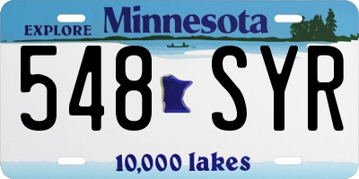 MN license plate 548SYR