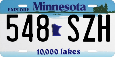 MN license plate 548SZH