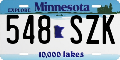 MN license plate 548SZK