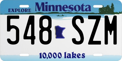 MN license plate 548SZM
