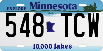 MN license plate 548TCW