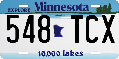 MN license plate 548TCX