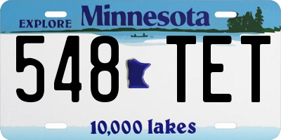 MN license plate 548TET
