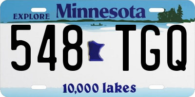 MN license plate 548TGQ