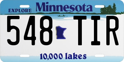 MN license plate 548TIR