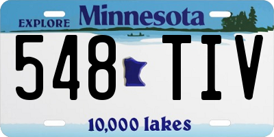 MN license plate 548TIV