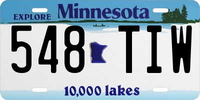 MN license plate 548TIW