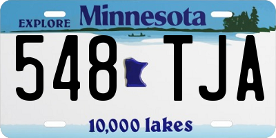 MN license plate 548TJA