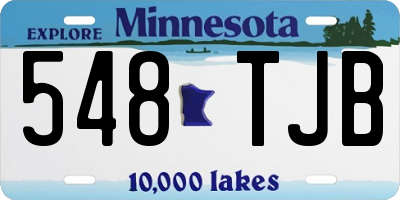 MN license plate 548TJB