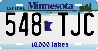 MN license plate 548TJC