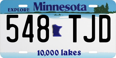 MN license plate 548TJD