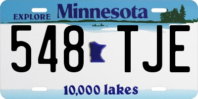 MN license plate 548TJE