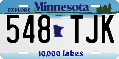 MN license plate 548TJK