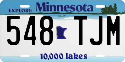 MN license plate 548TJM