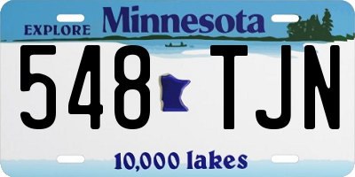 MN license plate 548TJN